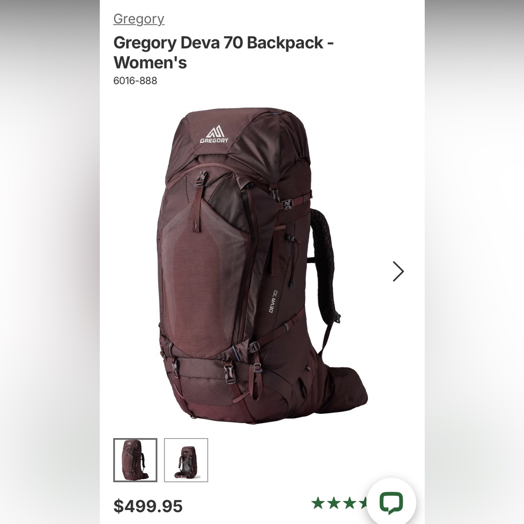 Deva 70l Gregory Backpack